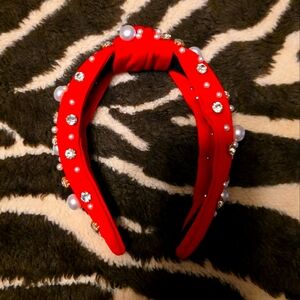 Elegant Red Embellished Headband
